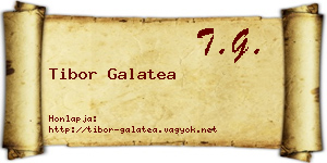 Tibor Galatea névjegykártya